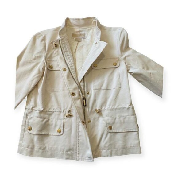 Michael Kors Utility Jacket, Ecru/Cream, Size P - Picture 5 of 14